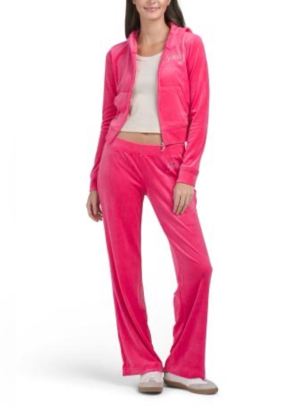 Juicy Couture Pink Velour Jacket - Signature Crystal Logo, Socks and Journal - Picture 2 of 5